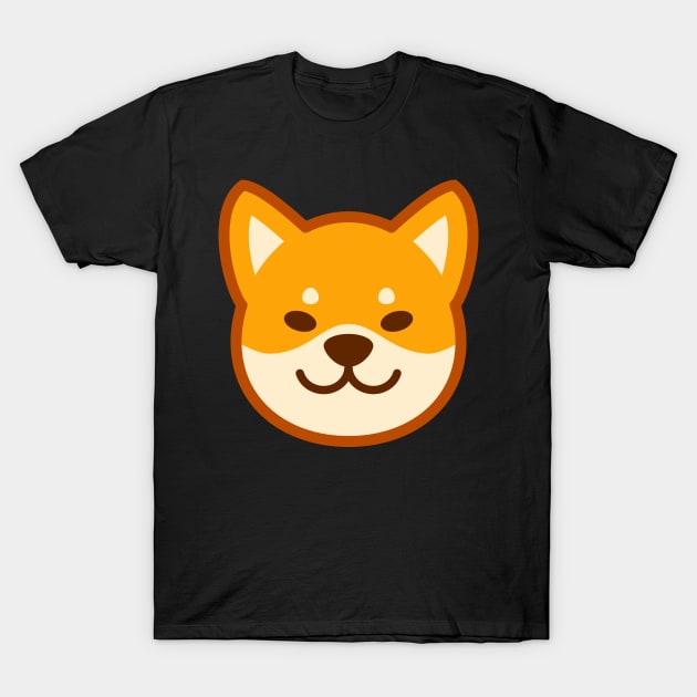 Gold Shiba: Eyes open smile T-Shirt by Red Wolf